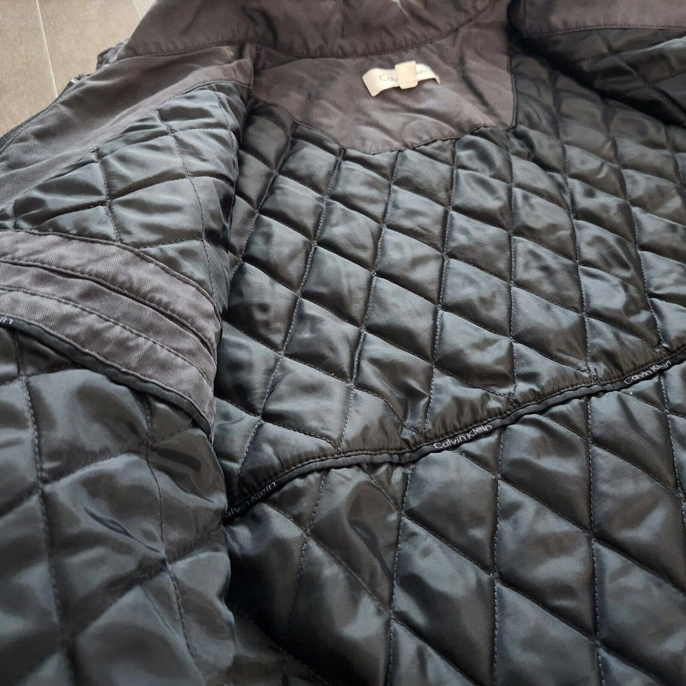 CALVIN KLEIN Men's Classic Zip-Front Members Only \ Bomber Jacket XL Iron Grey - Picture 9 of 11